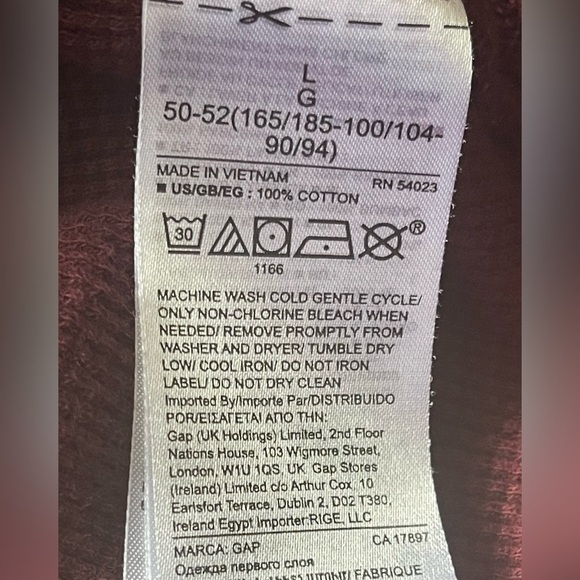 GAP Men's Colorblock Waffle-Knit Long-sleeve Shirt Size L - Picture 5 of 5